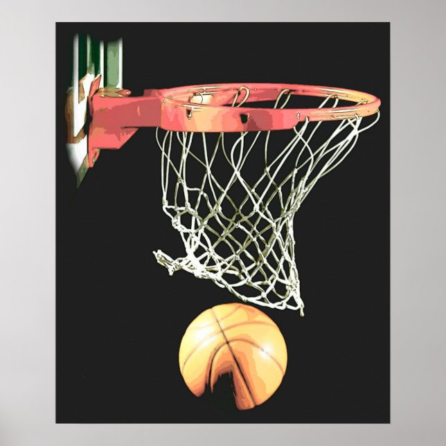 Affiches Basket-ball et Net (Devant)