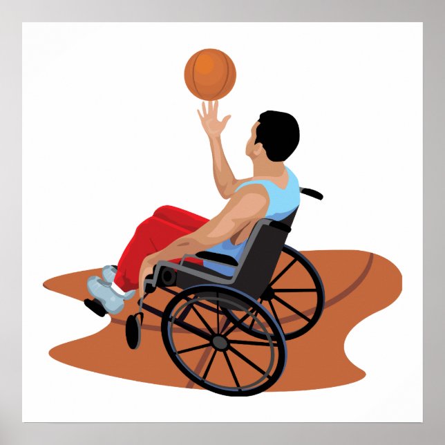 Affiches basketball en fauteuil roulant (Devant)