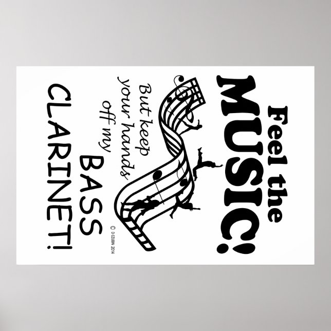 Affiches Bass Clarinet Sentez La Musique (Devant)