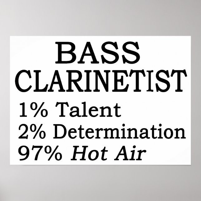 Affiches Bass Clarinetistt Hot Air (Devant)