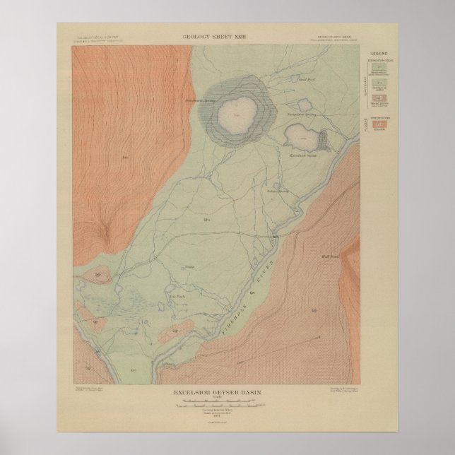 Affiches Bassin Excelsior Geyser (Devant)