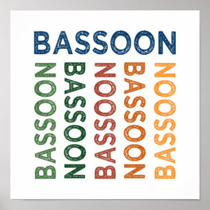Affiches Basson coloré