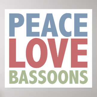 Affiches Bassons de l'amour pour la paix