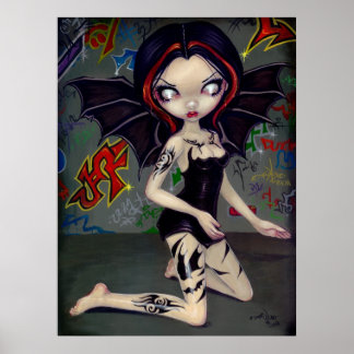 Affiches Bat Tattoos urbain fée tribale graffiti Art Imprim