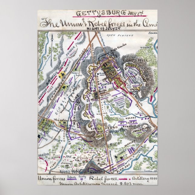 Affiches Bataille de Gettysburg (Devant)