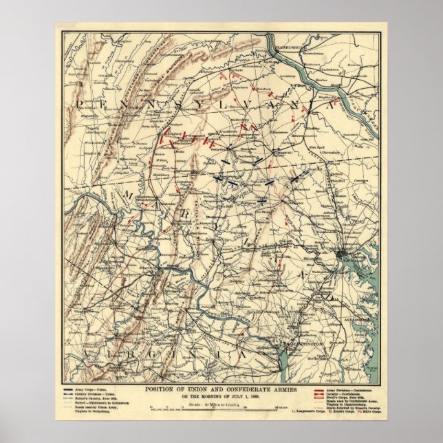 Affiches Bataille de Gettysburg 5 (Devant)