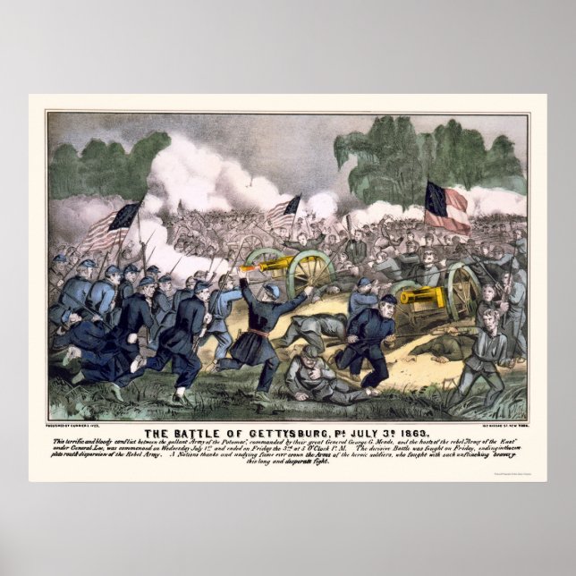 Affiches Bataille de Gettysburg en 1863 (Devant)