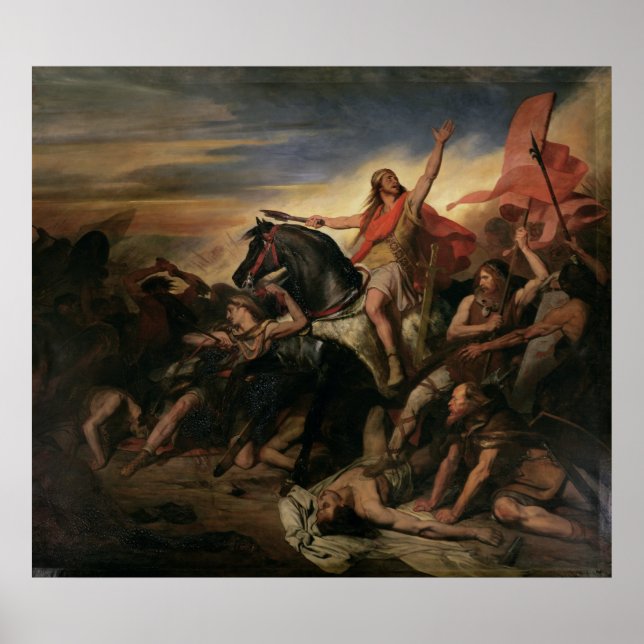 Affiches Bataille de Tolbiac en AD 496, 1837 (Devant)