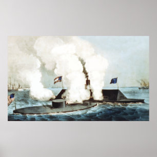 Affiches Bataille du Moniteur et Merrimack