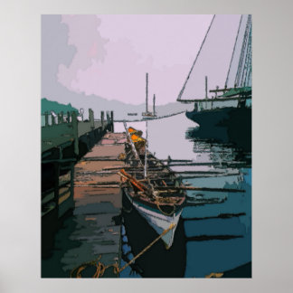 Affiches Bateau à baleine à Pier