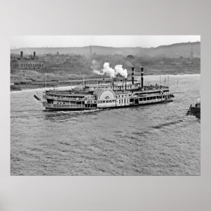 Affiches Bateau à vapeur "Cincinnati" BW 1906