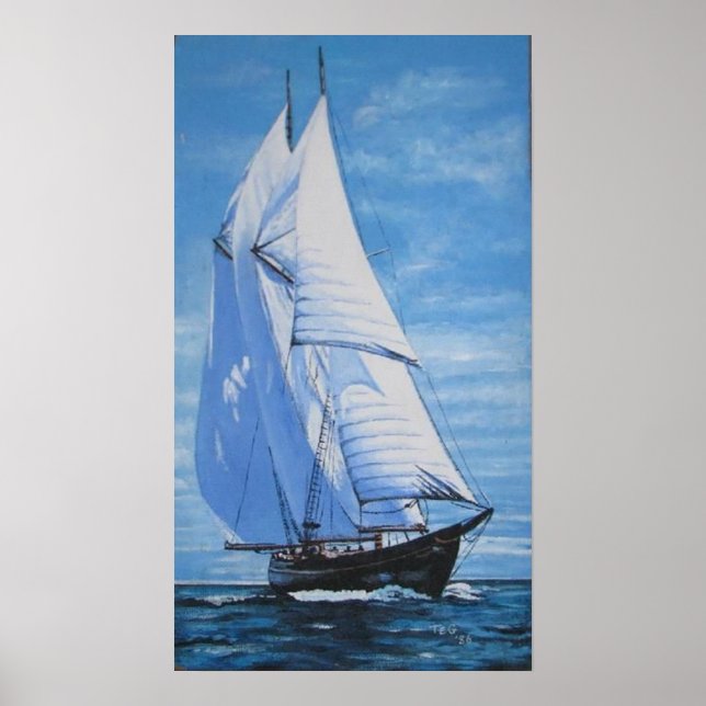 Affiches Bateau à voile Lewis (Devant)