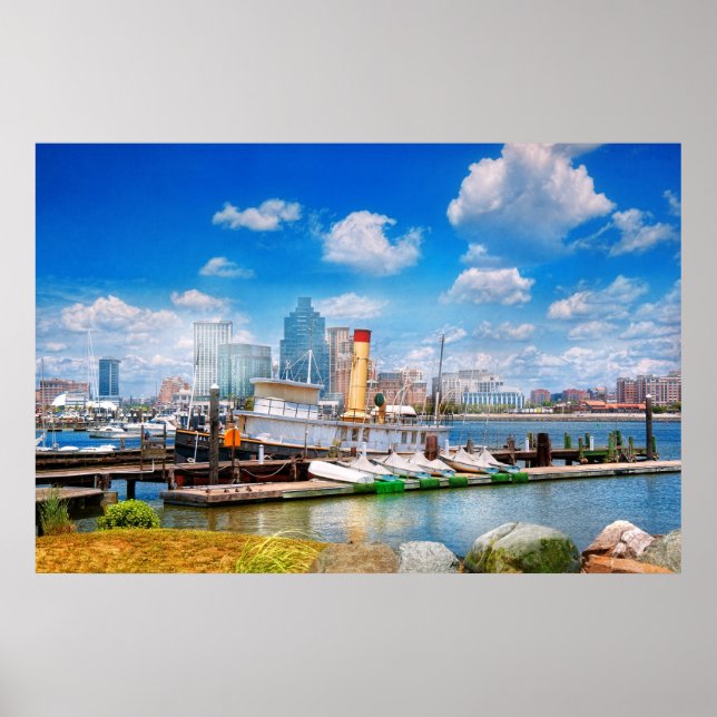 Affiches Bateau - Balitimore, MD - Tug à vapeur Baltimore 1 (Devant)