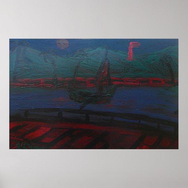 Affiches bateau de baie (Devant)