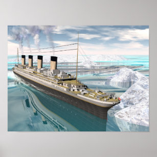 Affiches Bateau Titanic - rendu 3D