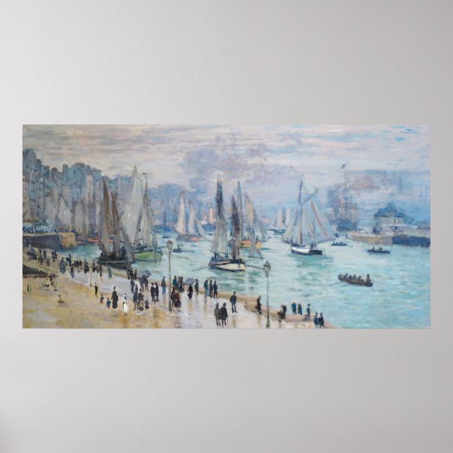 Affiches Bateaux de pêche quittant le port | CLAUDE MONET (Devant)