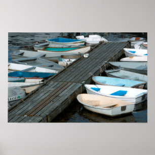 Affiches Bateaux de rangée à quai