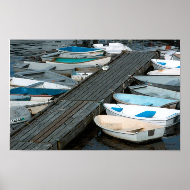 Affiches Bateaux de rangée à quai (Devant)