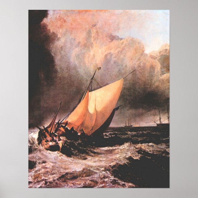 Affiches Bateaux hollandais en peluche par Joseph Mallord T (Devant)