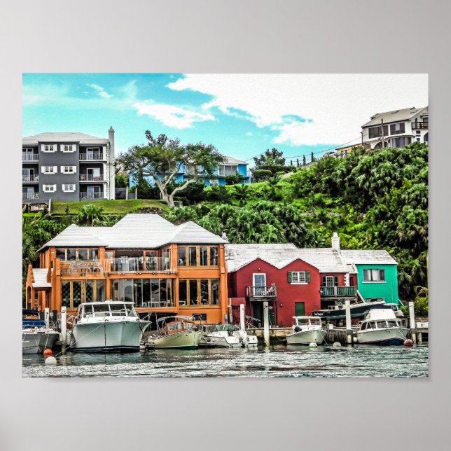 Affiches Bateaux près de Hamilton, Bermudes (Devant)