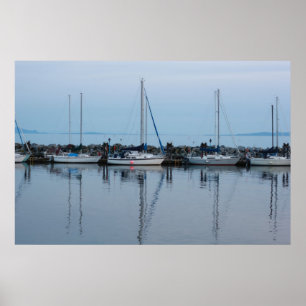 Affiches bateaux près de la plage