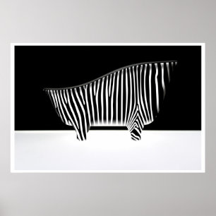 Affiches Bath with zebra stripes