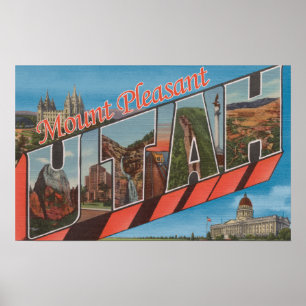 Affiches Bâti agréable, Utah - grandes scènes de lettre