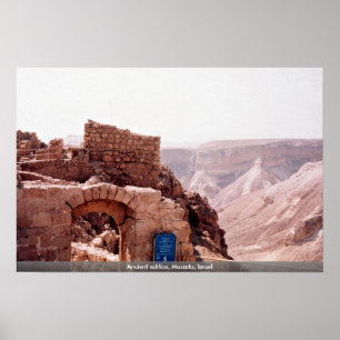 Affiches Bâtiment ancien, Masada, Israël