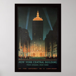 Affiches Bâtiment central de New York 1929