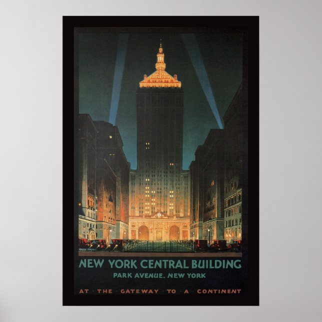 Affiches Bâtiment central de New York 1929 (Devant)