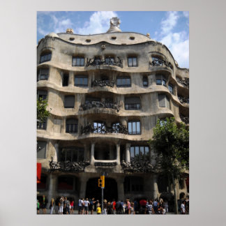 Affiches Bâtiment de Barcelone Espagne Gaudi