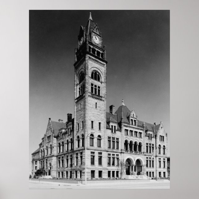 Affiches Bâtiment de la mairie romane (Devant)