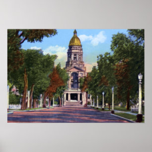 Affiches Bâtiment du Capitole de l'État Cheyenne Wyoming