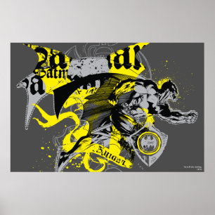 Affiches Batman Collage noir et jaune