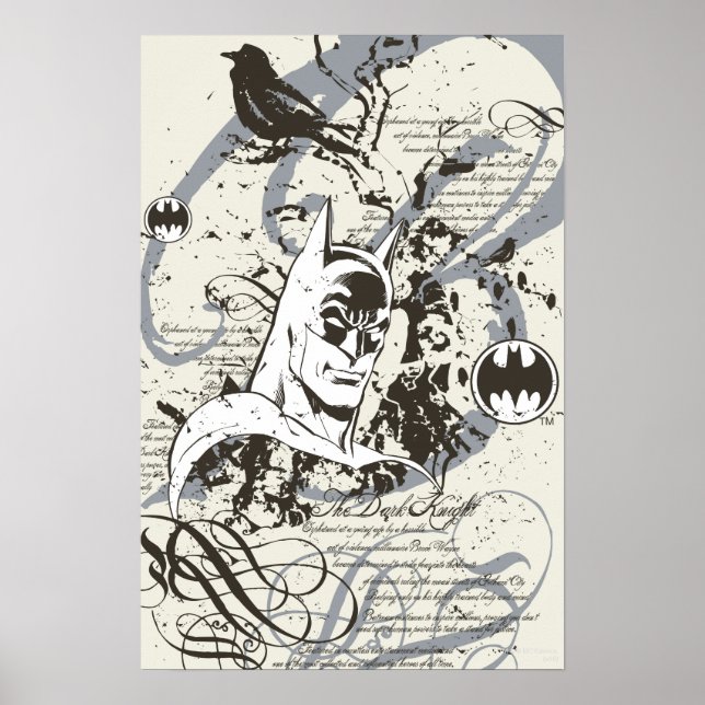 Affiches Batman Dark Knight Manuscript Montage (Devant)