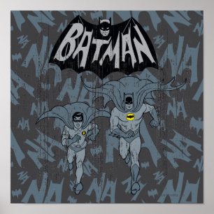 Affiches Batman Et Robin Avec Logo Graphique Distressé