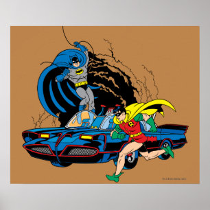 Affiches Batman Et Robin Dans Batcave