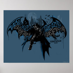 Affiches Batman Gotham City Paint Drip Graphic