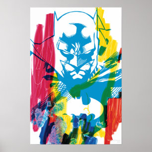 Affiches Batman Neon Marker Collage
