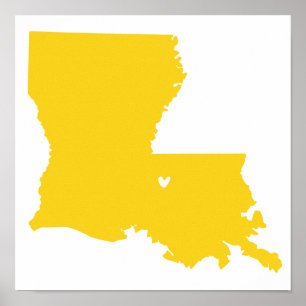 Affiches Baton Rouge, Louisiane Love