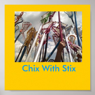 Affiches bâtonnets lax, Chix Avec Stix