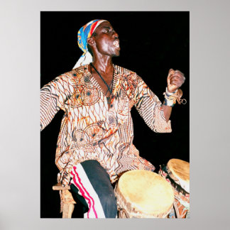 Affiches Batteur à Banjul, Gambie, Afrique de l'Ouest