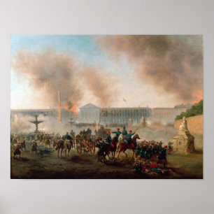 Affiches Battle in the Place de la Concorde, 1871