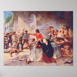 Affiches Battle of the Alamo by Percy Moran