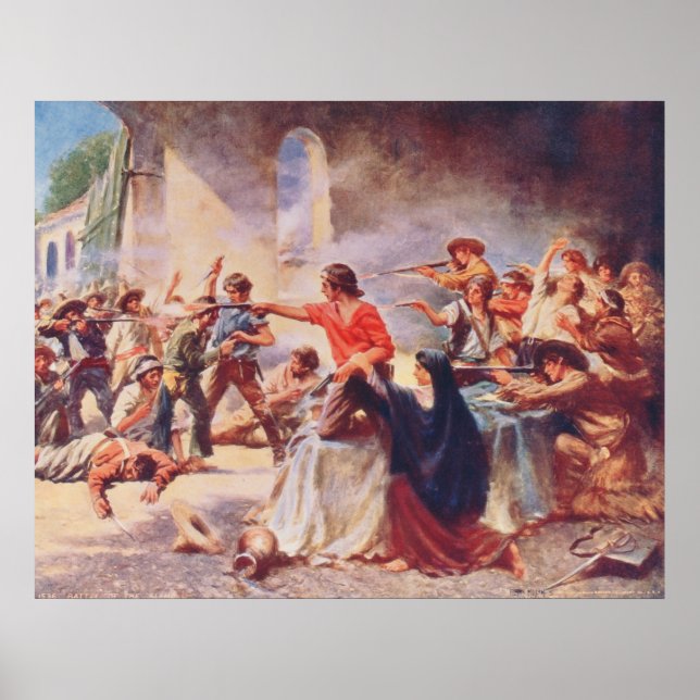 Affiches Battle of the Alamo by Percy Moran (Devant)