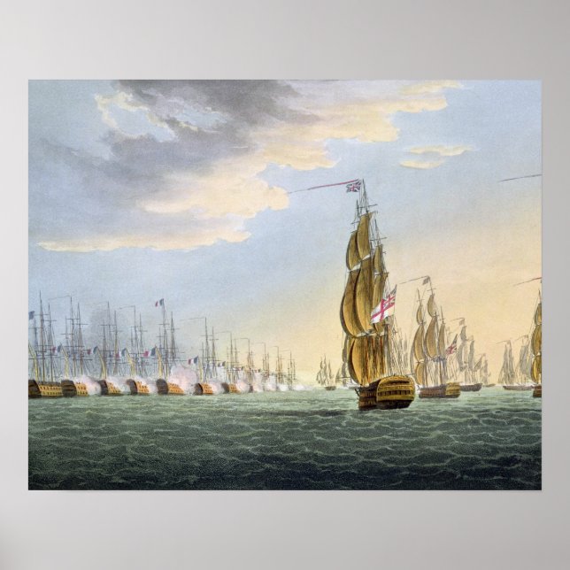 Affiches Battle of the Nile, août 1st 1798, gravée par T (Devant)