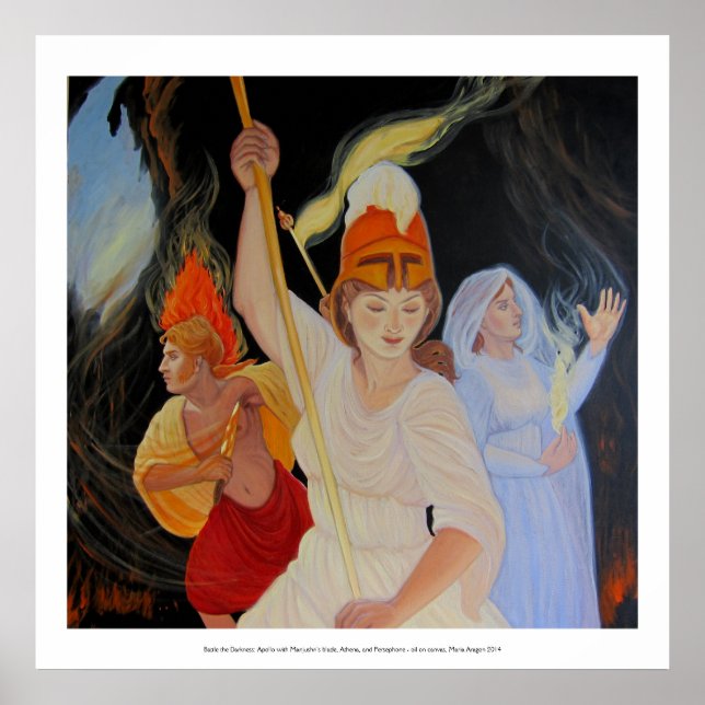 Affiches Battre l'obscurité : Athena, Apollo et Persephone (Devant)