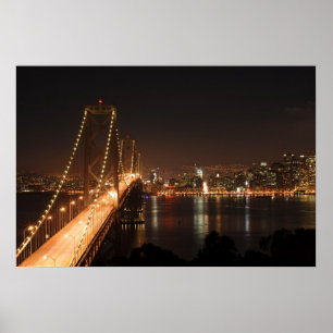 Affiches Bay Bridge et San Francisco City Skyline