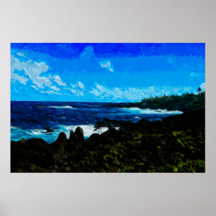 Affiches Bay On the Road to Hana Maui Abstrait