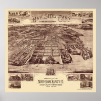 Bayside Park - Queens, NY Carte panoramique - 1915
